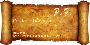 Pritz Flávia névjegykártya